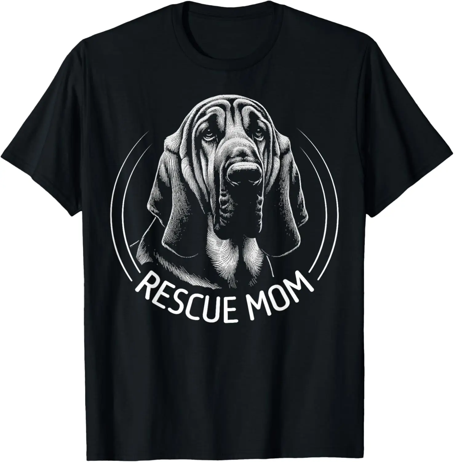 

Последние модели для мужчин и женщин - футболка Bloodhound Dog Portrait Rescue Mom