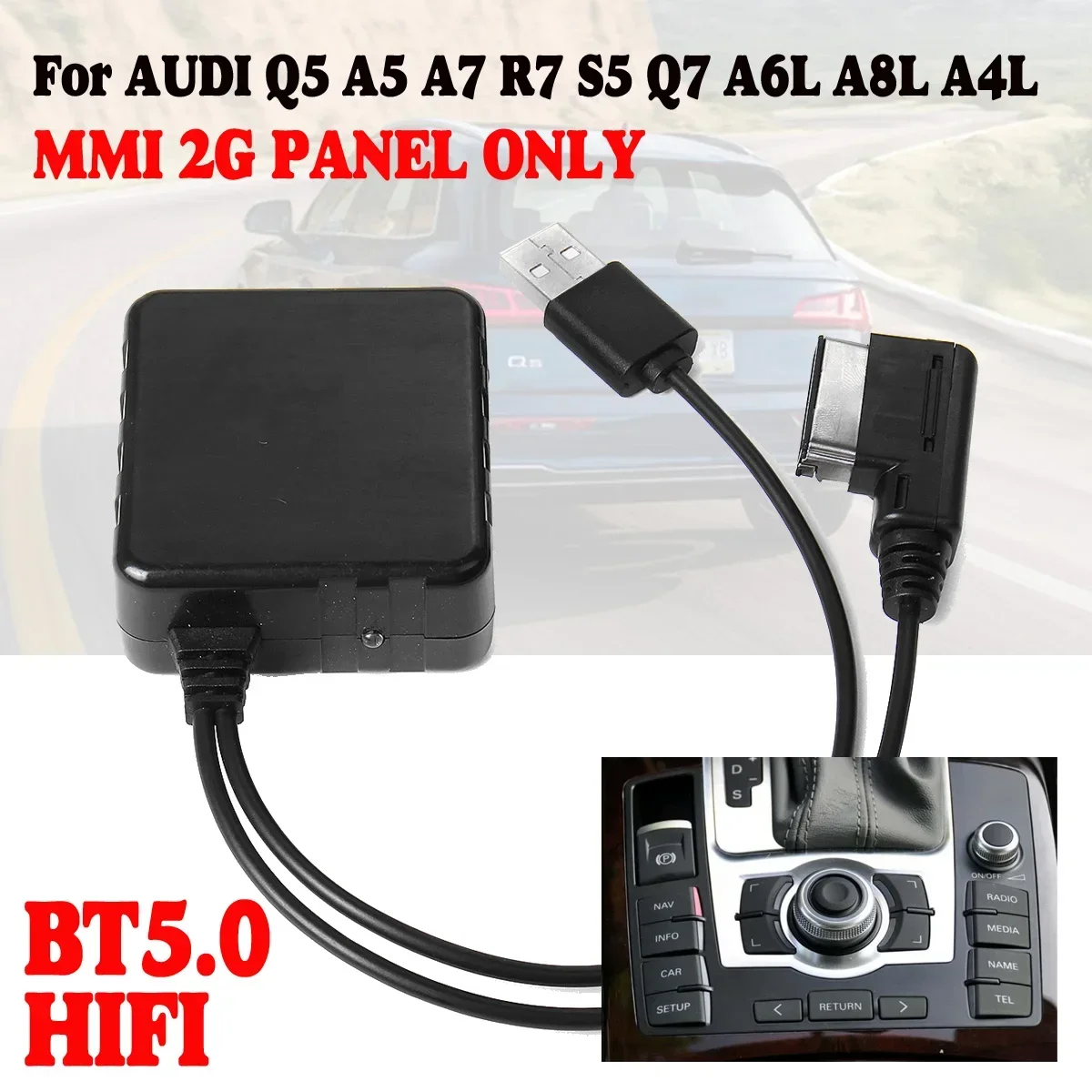 12v mmi 2g auto bluetooth aux kabel adapter kabelloses auto elektronik zubehör für audi q5 a5 a7 r7 s5 q7 a6l a8l a4l