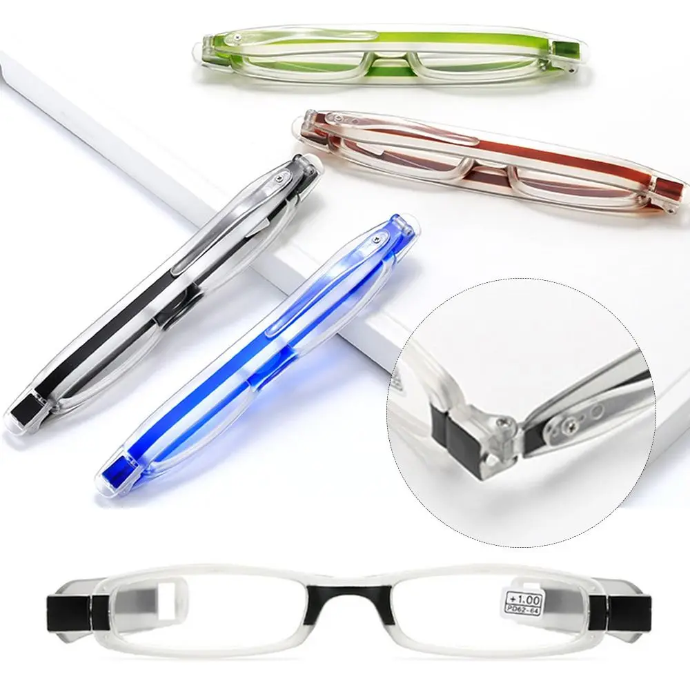 2 PCS Computer Goggles Folding Reading Glasses Ultra-light 360 Degree Rotation Presbyopia Fashion Reading Glasses