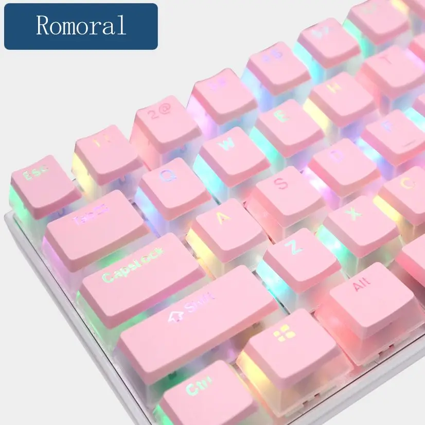 

104 Keys PBT Keycaps OEM Profile Pudding Double-Shot Keycap Mechanical Keyboard RGB backlit Gamer Keyboards For Cherry MX Switch