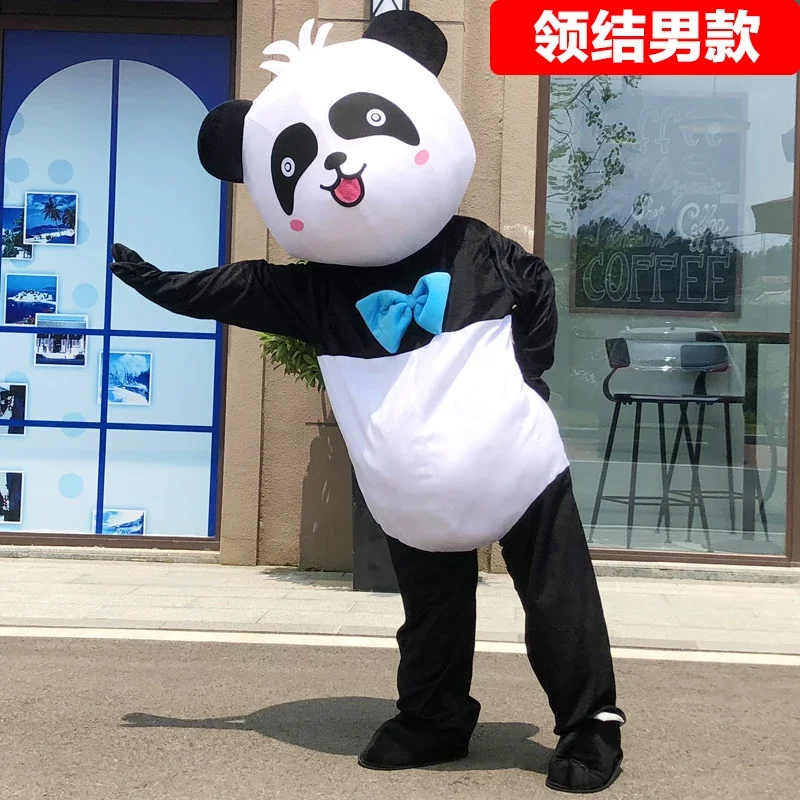 Weihnachten Panda Maskottchen Kostüm Erwachsene Halloween Kostüm Neue Version Chinesischer Riesenpanda Weihnachten Cosplay Maskottchen