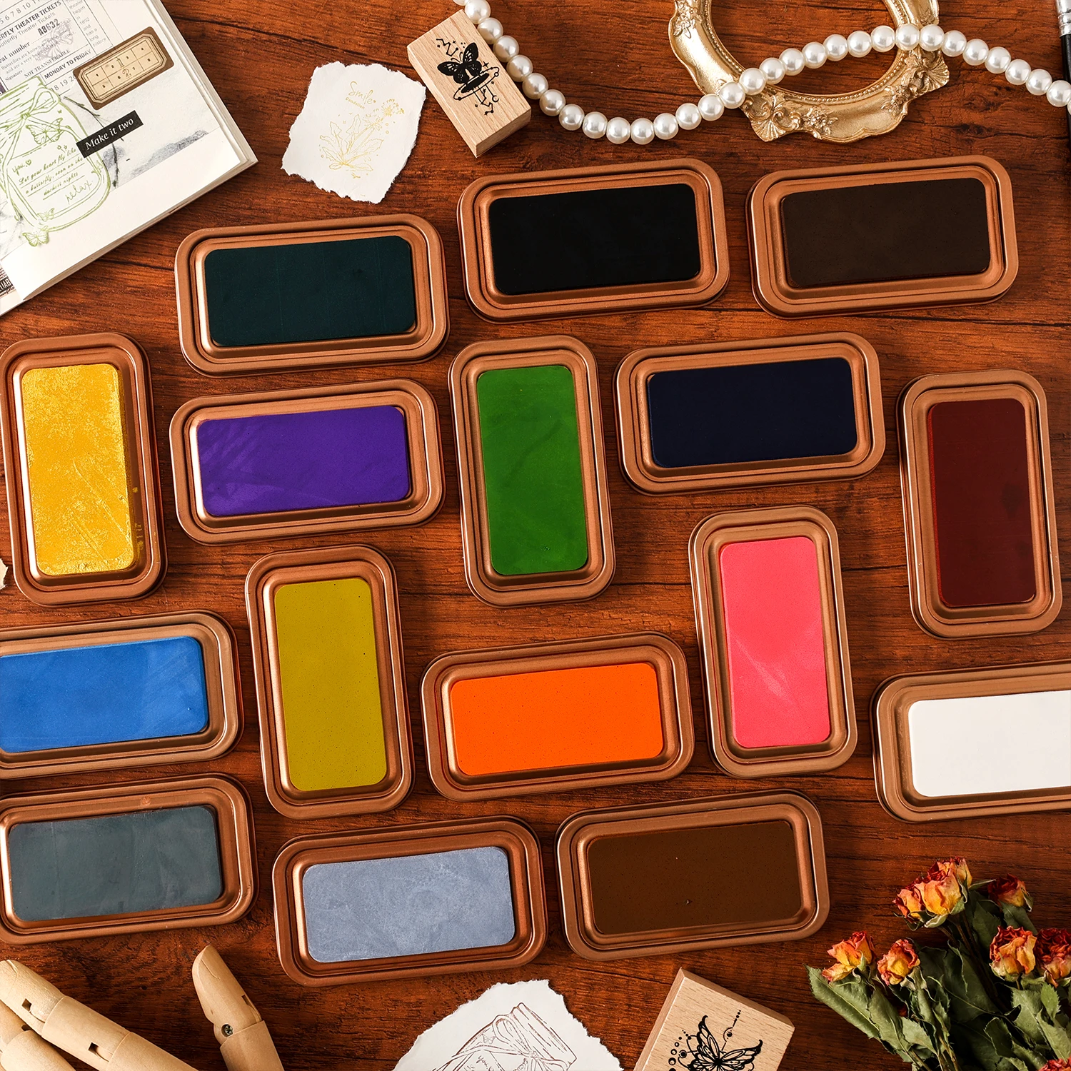 12 لون لطيف ختم الحبر النفط القائمة الحرف Stamps الأحبار ل المطاط Stamps النسيج سجل القصاصات الزفاف ديكور بصمة ختم