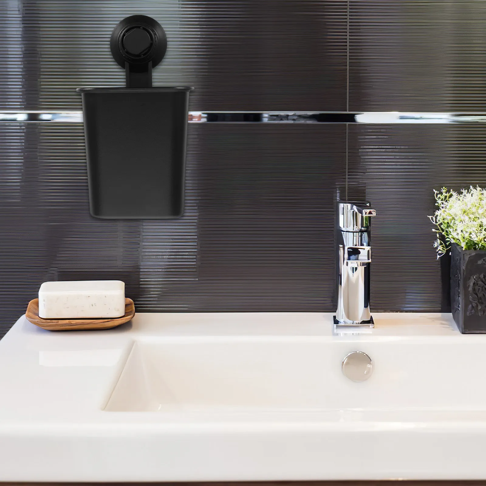 

1 шт. Настенный держатель для зубных щеток на присоске, без сверления, многофункциональный органайзер для ванной комнаты, устойчивый к выцветанию и износу