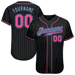 Maillot de baseball personnalisé vintage pour hommes et femmes, chemise imprimée en 3D, noir, Miami, sport, unisexe, Y