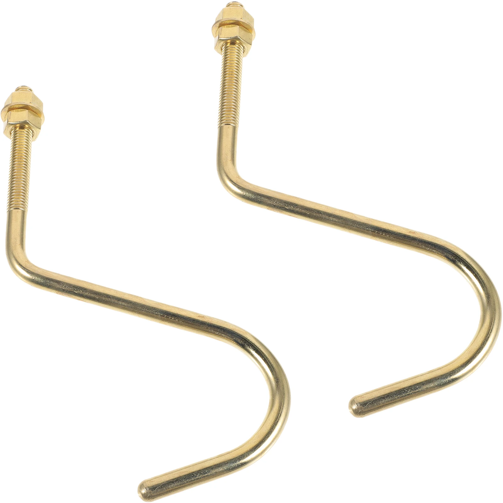 

2Pcs Gold 12mm Copper Hooks for Pool Table Billiard Cues Wear Resistant Snooker Accessories Smooth Finish Practical Design