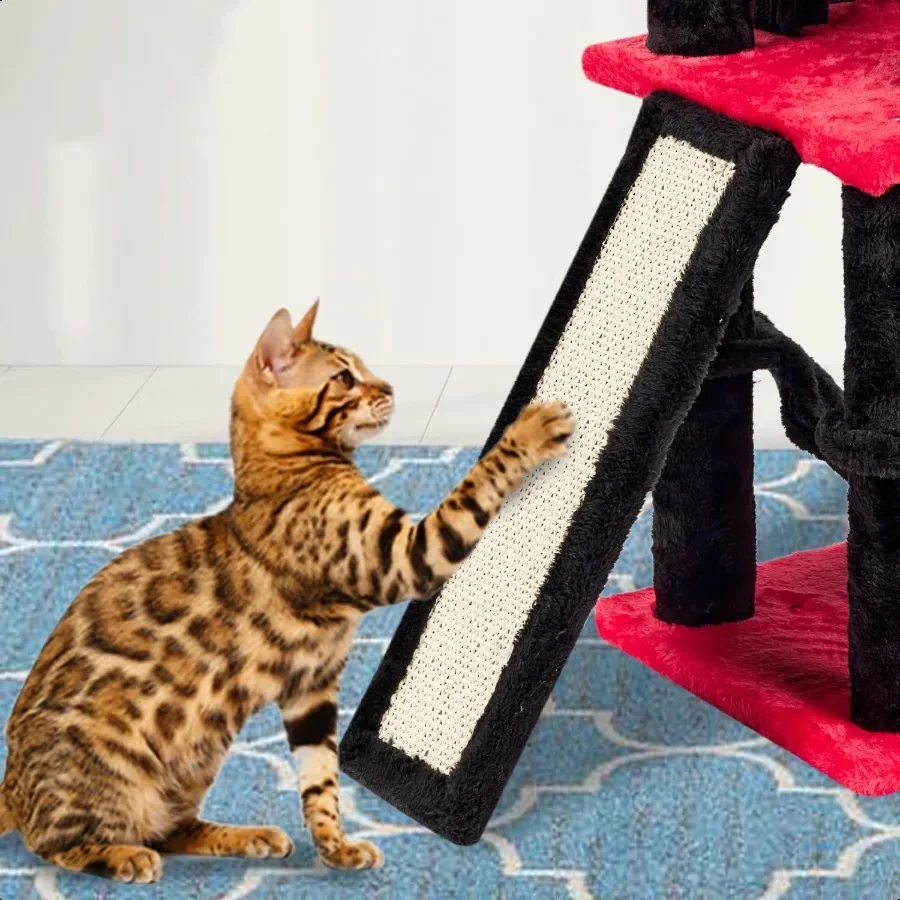 Gotycki drapak dla kota z łóżkiem w kształcie trumny dla kotów domowych, wieża dla kota z drapakiem, nowoczesny domek do zabawy dla dużych kotów, kondo