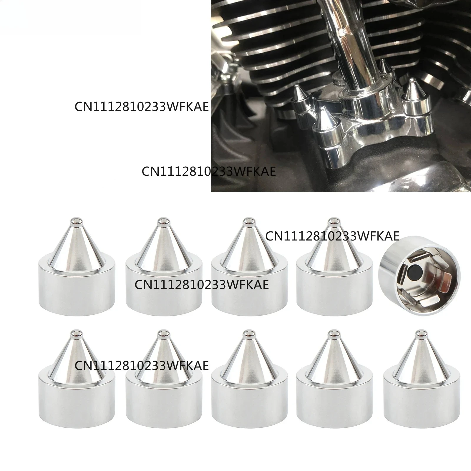 Bolt Cover Engine Kit 10pcs Motor Topper Bolts Head Caps for Indian Harley Twin Cam Touring Softail Sportster Scout Accessories