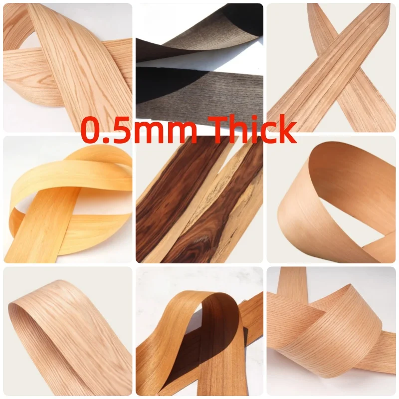 

0.5mm Thick Natural Variety Wood Veneer Sheets Solid Ash Wood for DIY Crafts Guitar Inlay Furniture Ceiling Decor Panels Veneer