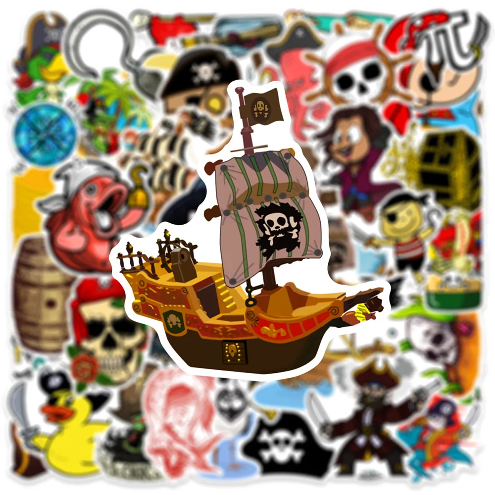 10/30/50pcs Cute Pride Pirate Cartoon Stickers for Laptop Stationery Phone Waterproof Cool Anime Decoration Sticker Kids Toys