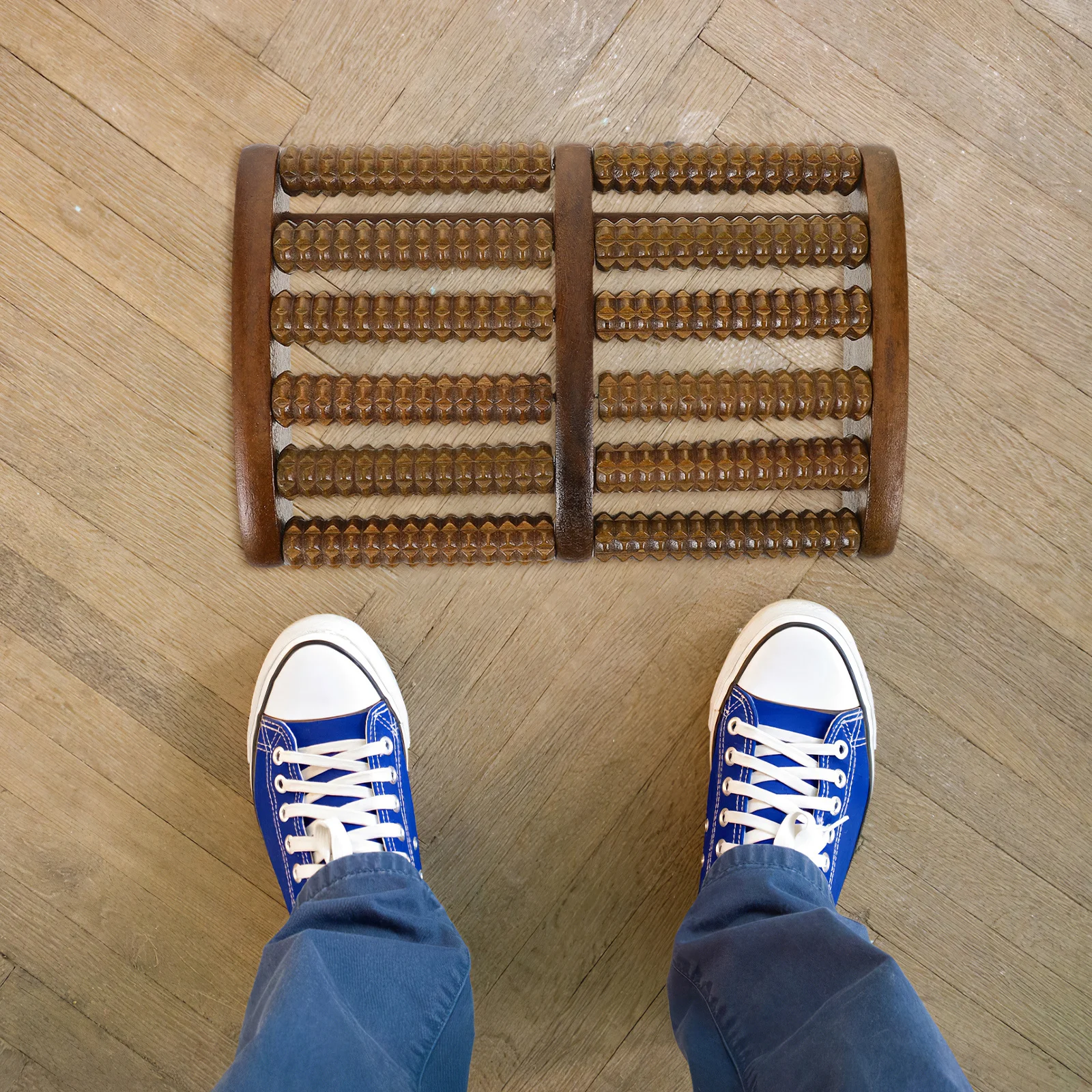 

Chicken Wing Wood Foot Massager Natural Manual Roller For Pressure Points Meridian Therapy Portable Home Office Use Feet