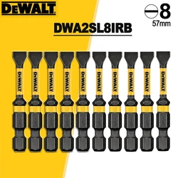 DEWALT Slotted #8 Impact Screwdriver Bit 1/4 Shank for Electric Drill 2/5/10-Piece Long Drill Power Tool Accessory DWA2SL8IRB