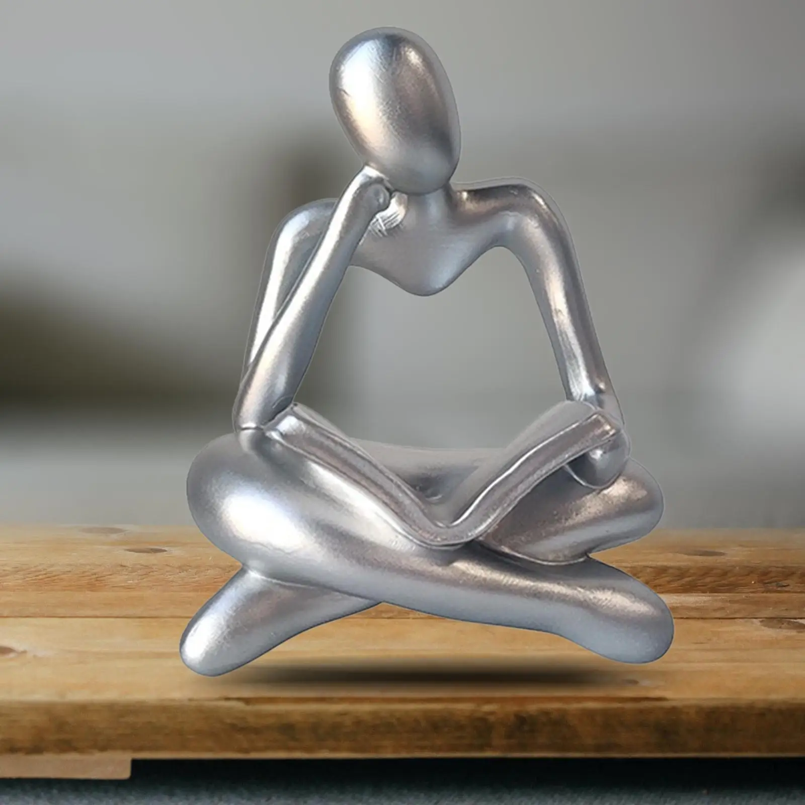 Nordic Style Abstract Thinker Statue, Tabletop Collectable Resin Creative Shelf