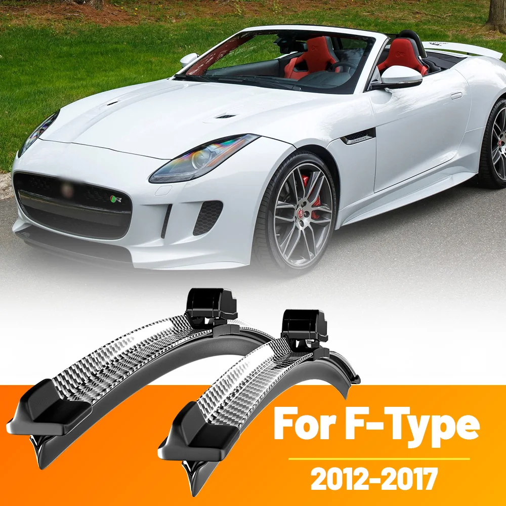 2pcs Front Windshield Windscreen Wiper Blades Carbon Fibre Wipers For Jaguar F-Type F Type X152 2012-2017 2013 2014 2015 2016