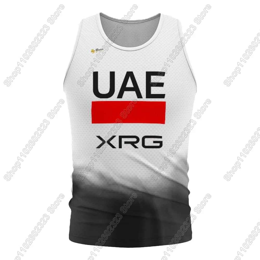 

Велосипедный трикотаж команды ОАЭ 2025 без рукавов Tadej PogaGa Велосипедный базовый слой Нижнее белье для шоссейного велосипеда Жилет Одежда для велосипеда MTB