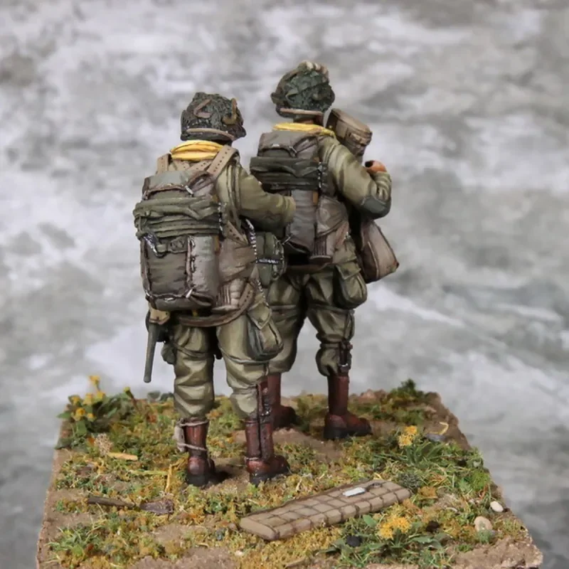 1/35 Scale Resin Figure Model Building Kits U.s.army Airbornes Hobby Miniatures 2 Figures Unassembled Unpainted 981A