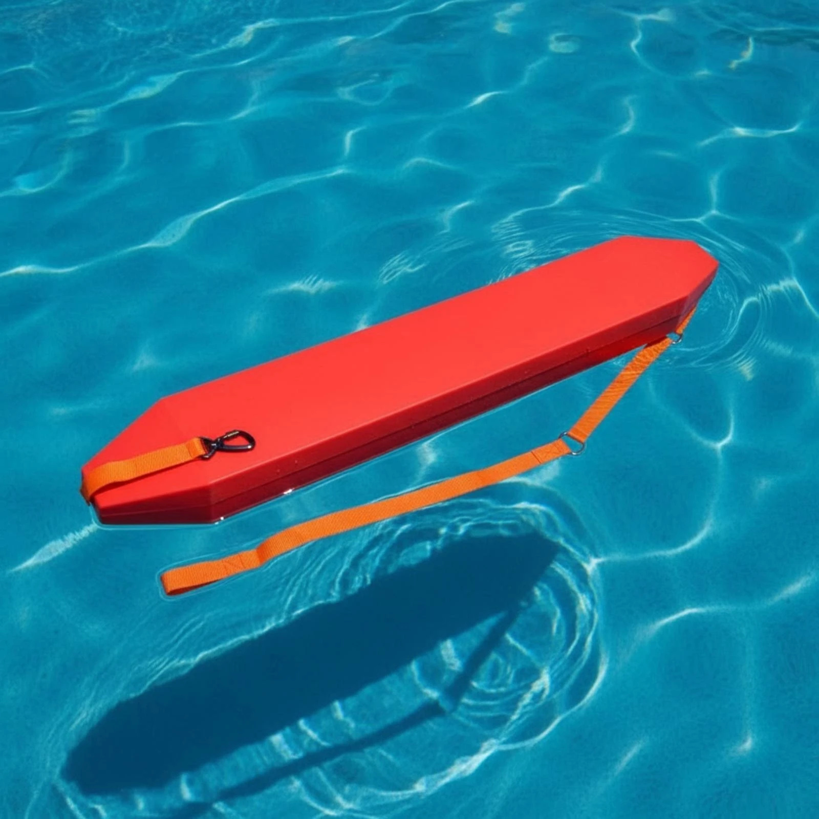 Buoy with Strap Heavy-Duty Rescue Tube Torpedo Buoy Lightweight Hard Buoyancy Aid Compact for Lifeguards, Open Water, Pool