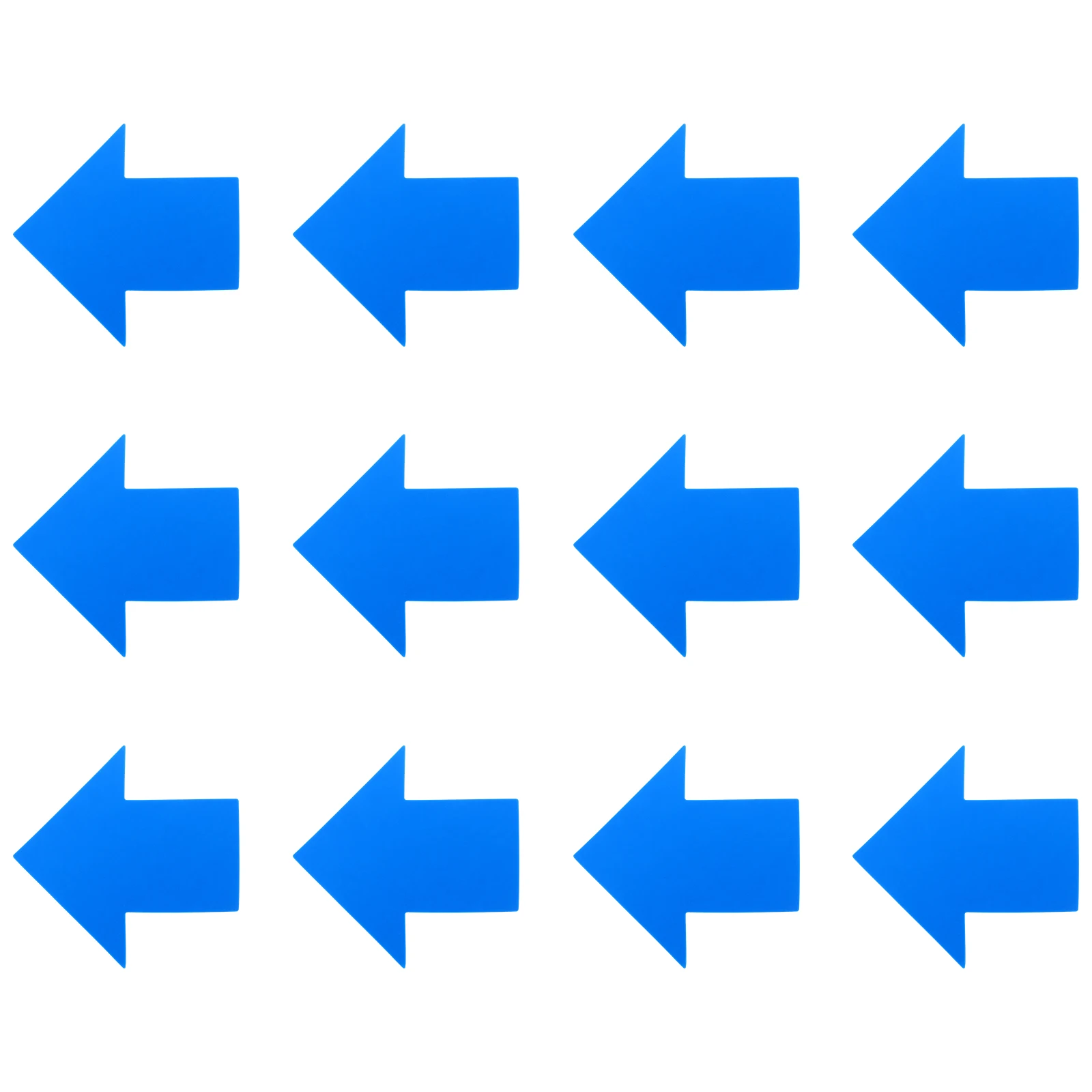 12pcs Directional Arrow Floor Stickers Blue Removable Arrows Sign Decals For Traffic Guidance Social Distancing Marking Stickers