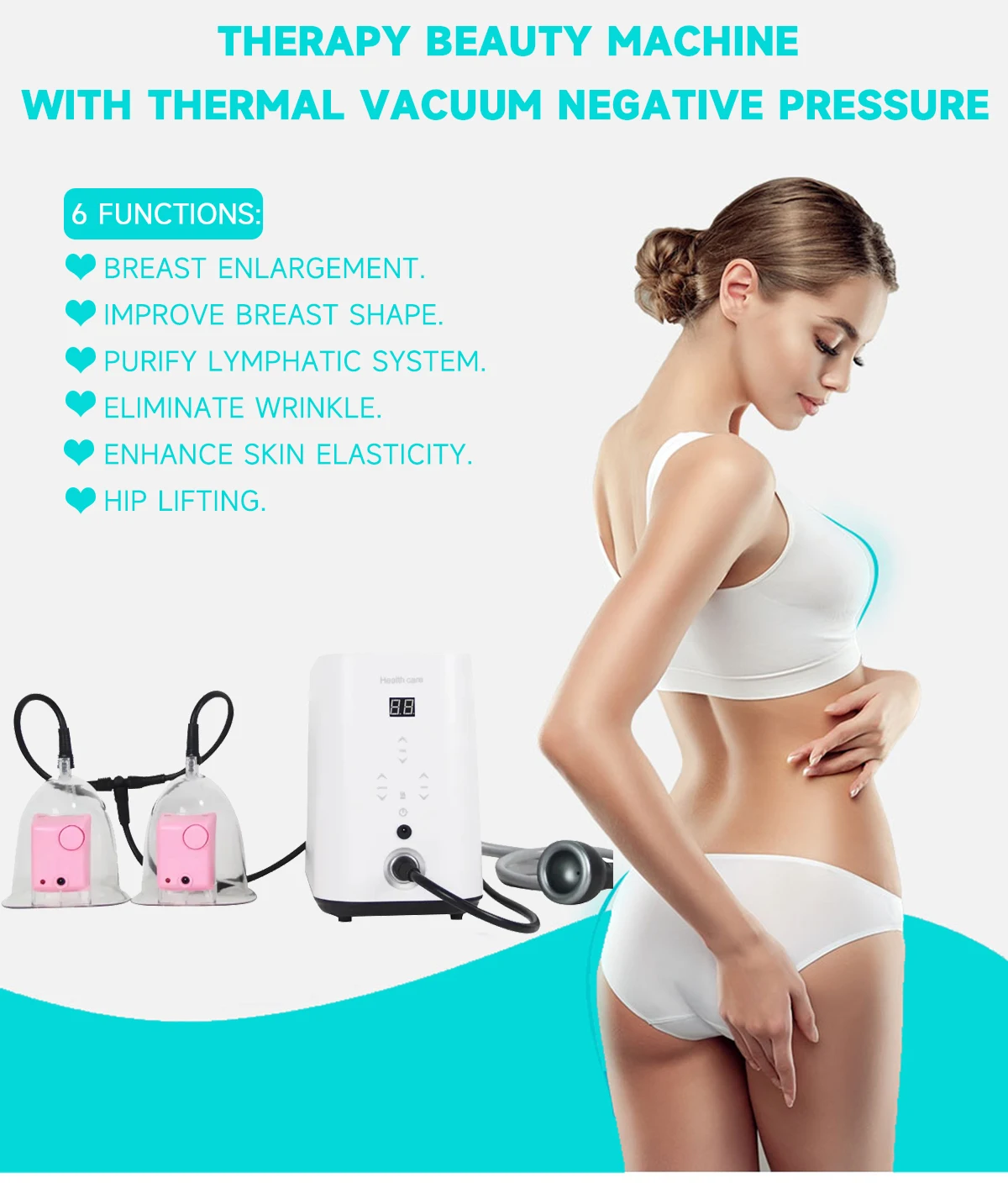 MEISIKANG Enlargement Breast Massager Vacuum Pump Enlarge Multifunction Vacuum Butt Lift Machine