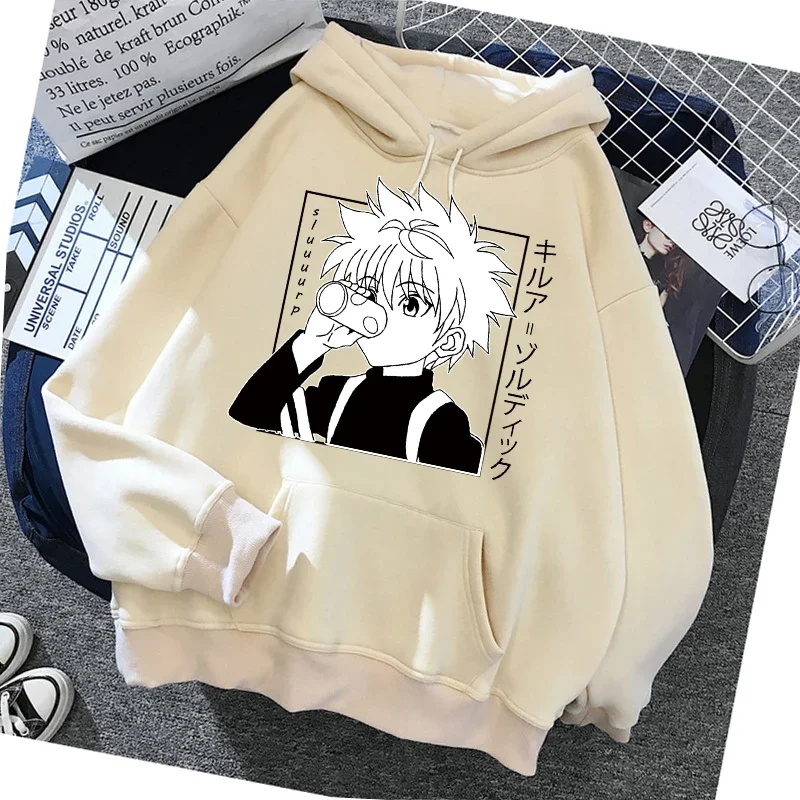 Japanese Anime Hoodies Hunter X Hunter Men Women Pullovers Hoodies Sweatshirts Killua Zoldyck Hisoka 90s Hoody Tops Mens Hoodies