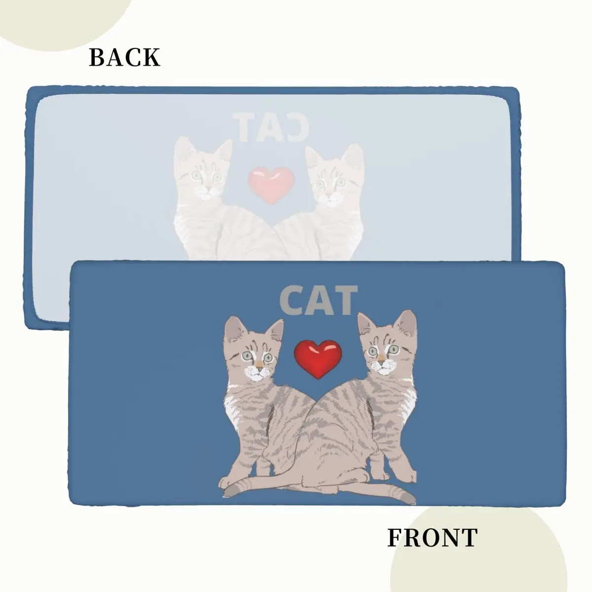 Gray Ginger And Siamese Kittens Cats Customized Rectangular Tablecloth Oilproof Table Cover for Dining Events Table Cloth