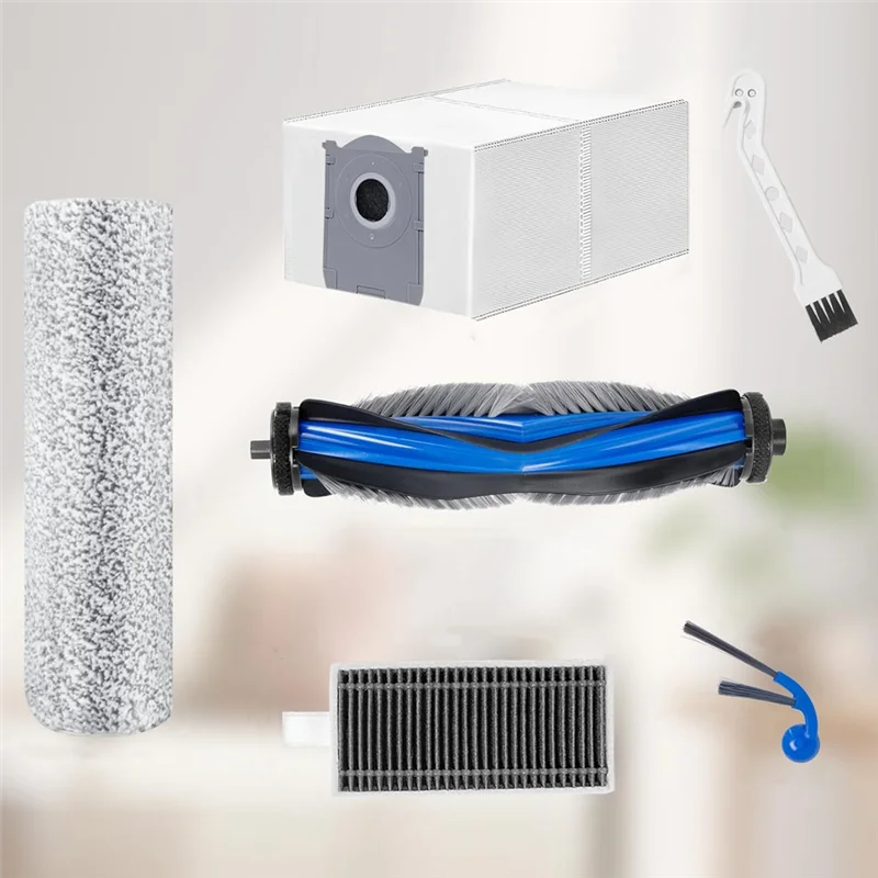 

ABVI-For Ecovacs Deebot T80 Omni Robot Vacuum Cleaner Main Side Brush Hepa Filter Dust Bags Accessories
