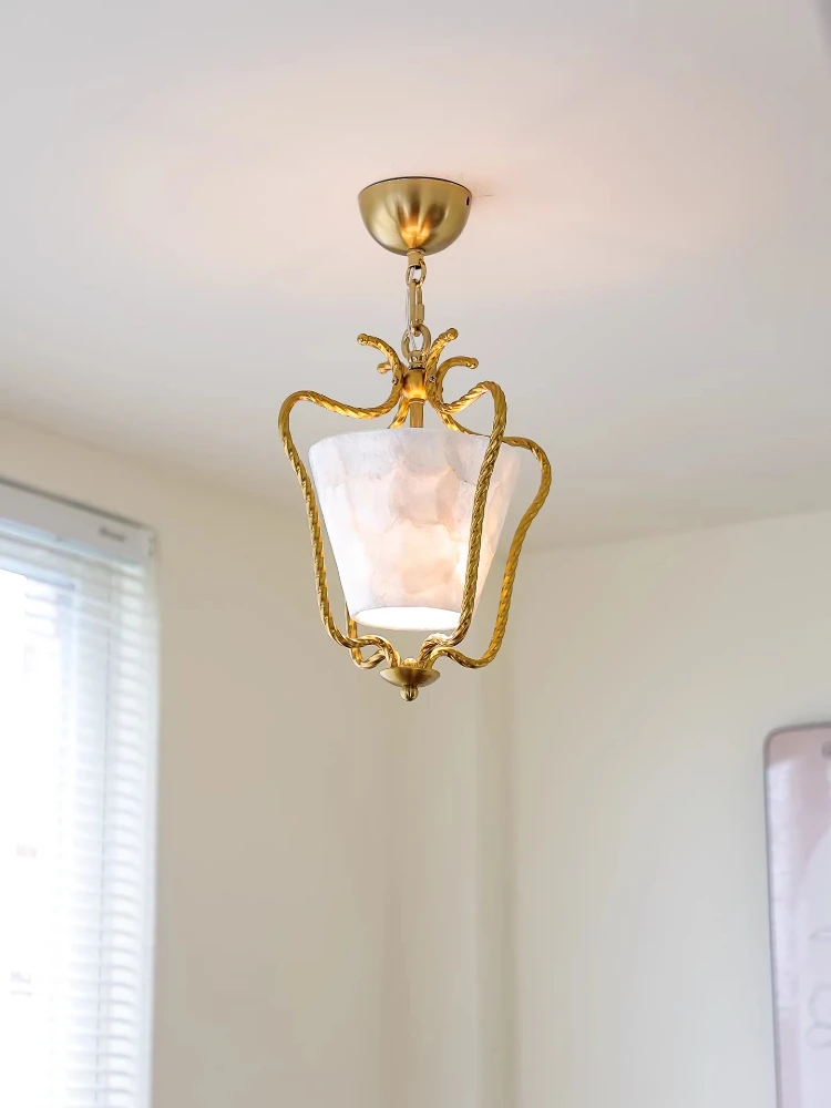 French style antique shell hallway light, entrance foyer ceiling light, antique style hallway eye protection light