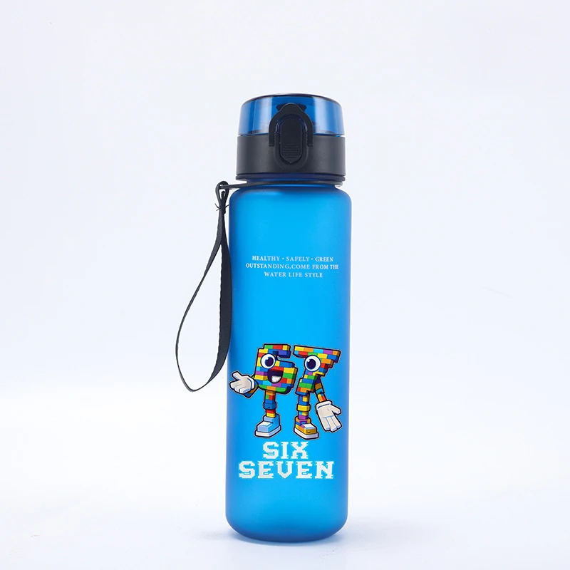 650ML Six Seven 67 Straw Water Bottle Steal A Brainrot Cartoon Water Cups Outdoor Large Capacity Sports Drinking Bottle Kid Gift view 3