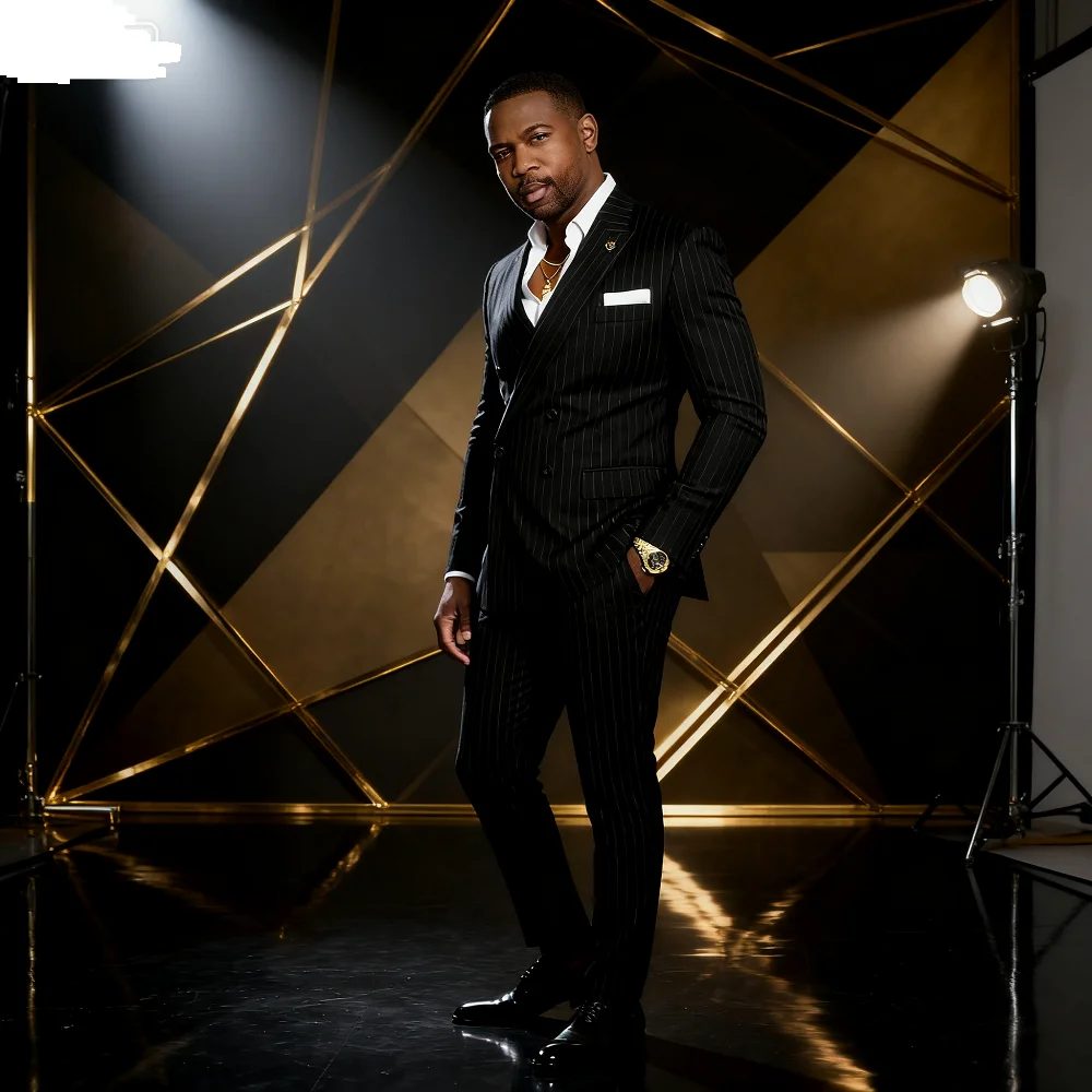 

Мужской розовый полосатый пиджак, элегантный тонкий деловой деловой костюм для свадьбы Ternos Homens Conjunto De Blazer Listrado