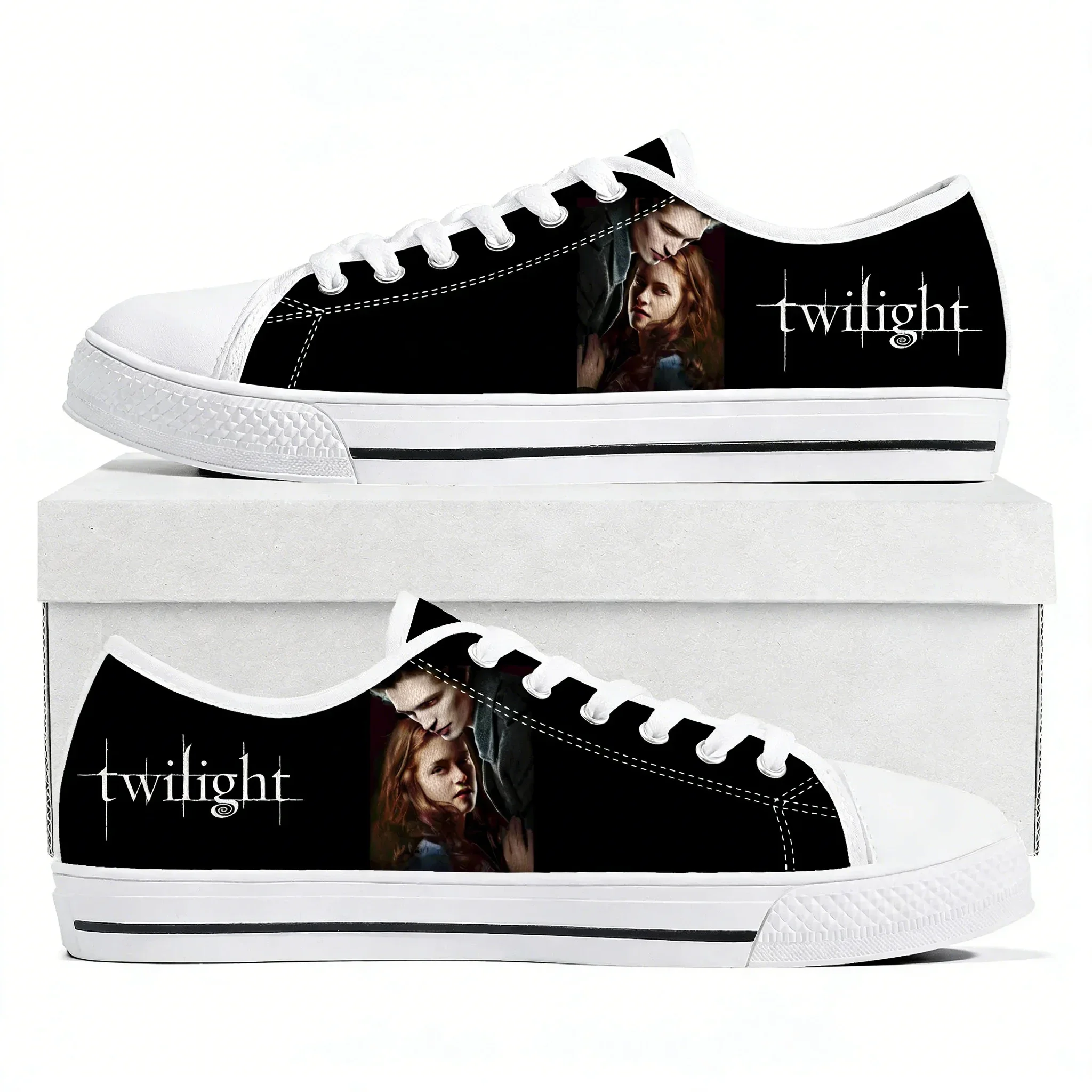 The Twilight Saga Movie Low Top Sneakers Mens Womens Teenager Canvas Sneaker Casual Custom Made Shoes Customize DIY Shoe