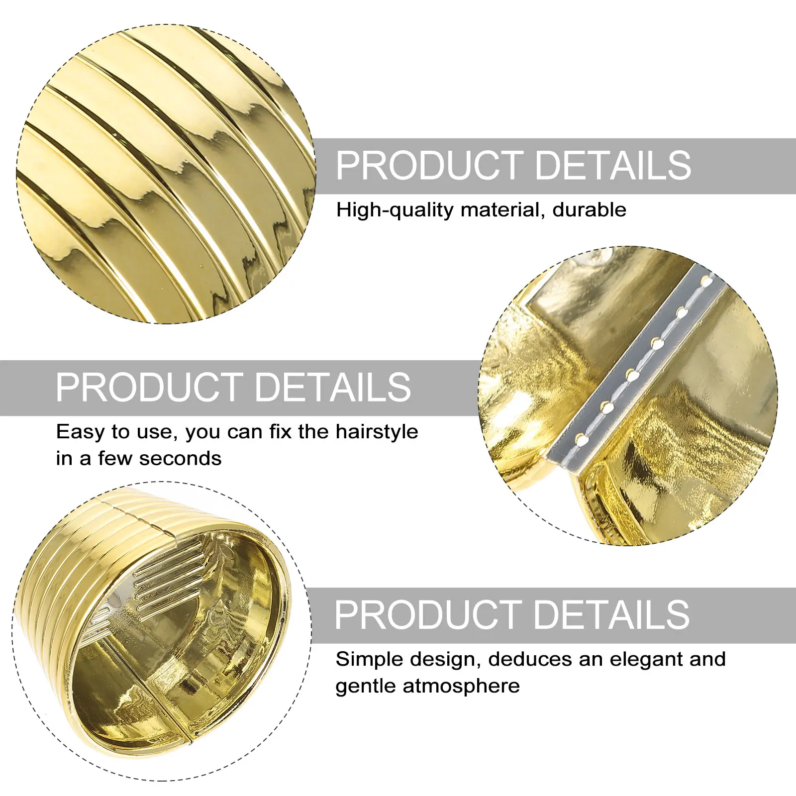 

8 шт., зажим для пряжек, держатель для манжет для волос для женщин, легко носить кольцо для хвоста, подходящий для нарядного наряд для свадьбы, выпускного вечера, зажим для хвоста с зубцами,