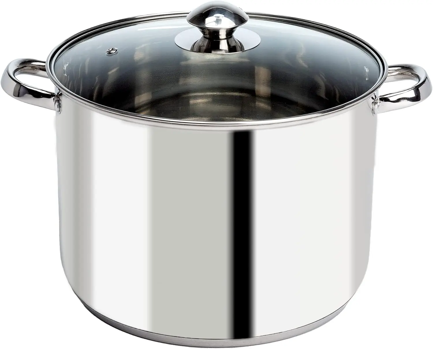 

8-Quart Stainless Steel Stock Pot with Glass Lid, Induction Ready, Oven & Dishwasher Safe