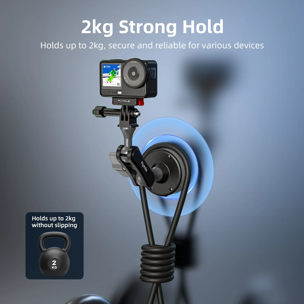 Suction Cup Mount Holder Stand for Action Camera Mobile Phone Car Travel Vlog Video Shooting Recording Photography Accessories ﻿ view 4