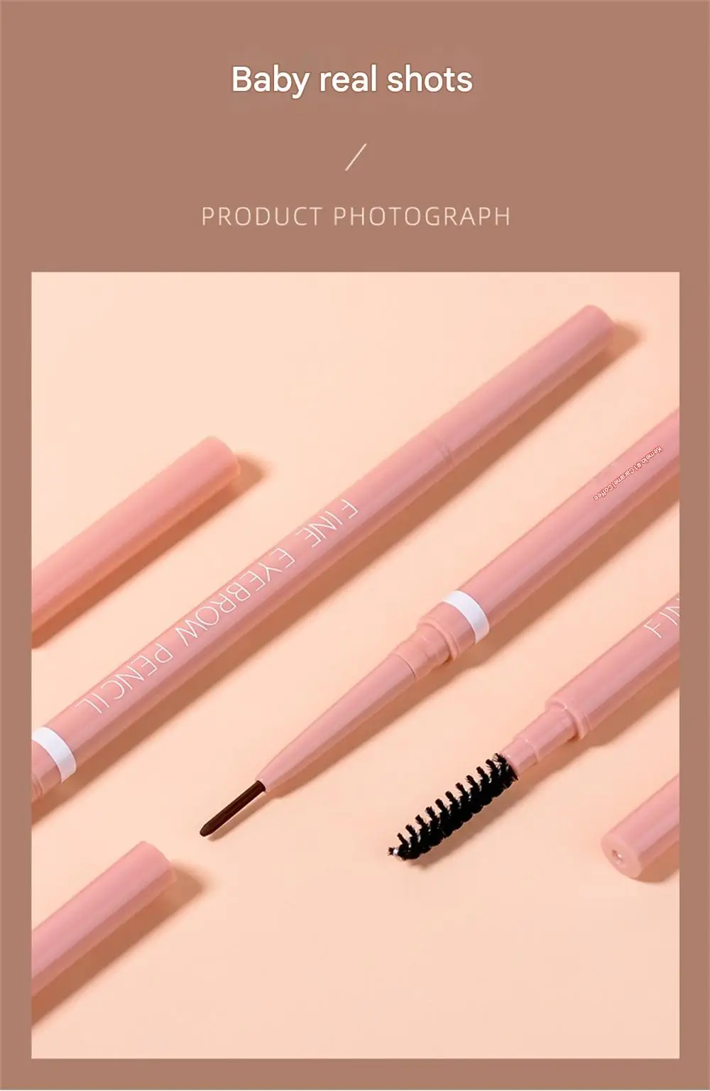 1,5 mm extrem feiner Augenbrauenstift, wasserfest, langlebig, schweißfest, automatisch drehbar, mit Pinsel, natürliches koreanisches Augenbrauen-Make-up, 1/3 Stück – Detail 15