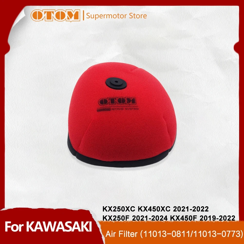 Motorcycle Accessories Air Filter Cleaner Dual Foam Layer Sponge Element For KAWASAKI KX250F KX250XC KX450F KX450XC 2019-2024
