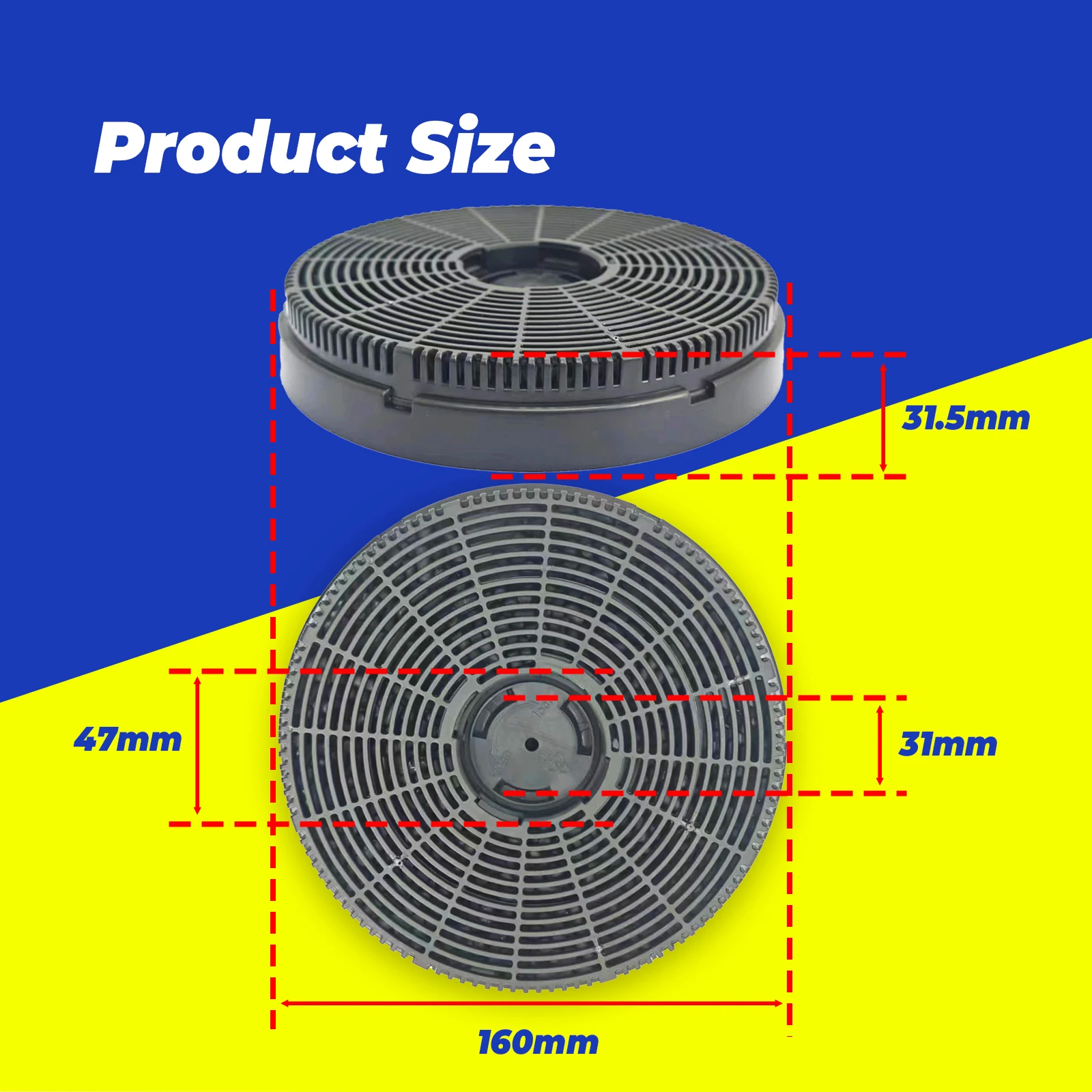 1PCS,GENUINE New Universal Charcoal Filter Range hood activated carbon filter E60TEW2J82-11 carbon mesh  black for Midea others