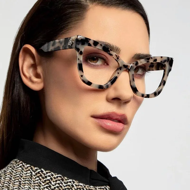 

Fashion cat-eye anti-blue light glasses trend large frame plain myopia glasses frame hot style