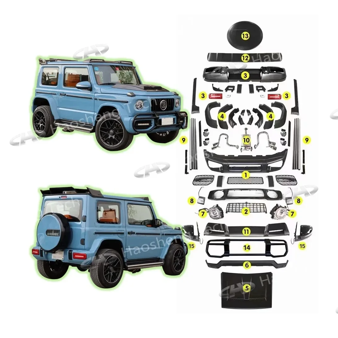 G63 AMG Wagon B Style Offroad Exterior Modified Accessories Full Set Body Kits For Jimny JB74/64 2018- 2023 Car Bumper