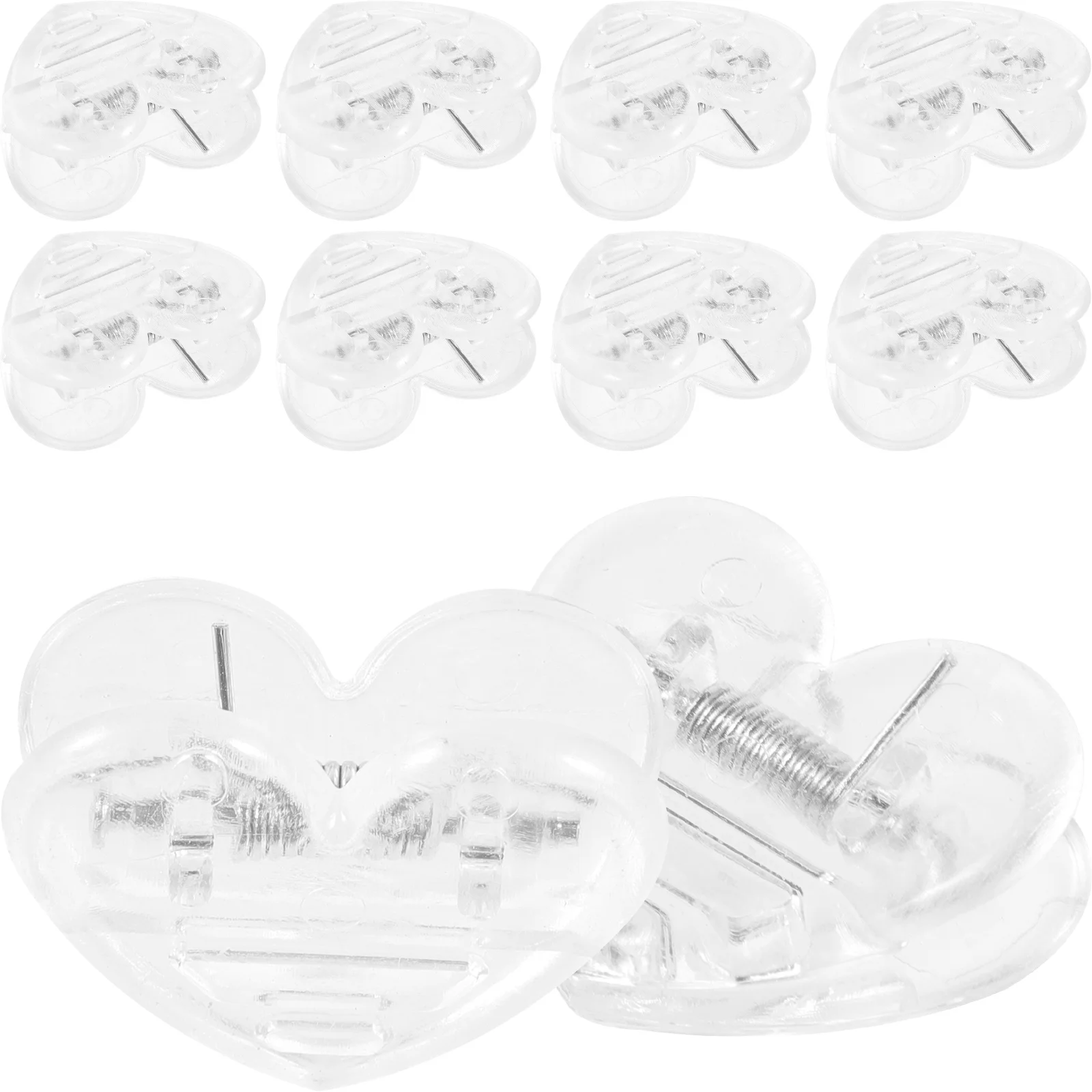 15Pcs Heart Clips Clear Heart Clips Chip Bag Clips Photo Clips Heart Shaped Picture Clips bag clips for chips