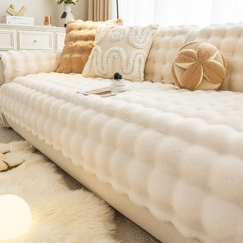 

Теплый чехол для дивана, тканевый высококачественный чехол для дивана с защитой от царапин и противоскользящего покрытия, износостойкий осенне-зимний стиль