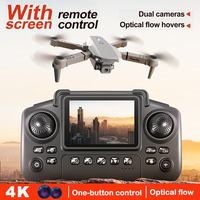 New E88 Screen Remote Control Drone 4K Dual Camera 2.4G RC Quadcopter Toys Optical Flow Localization One-button Take-off Drones