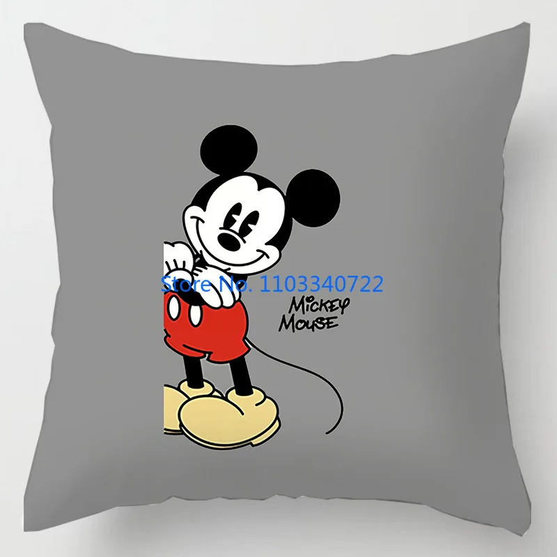 

Mickey Mouse Minnie Mouse Pillowcase Anime Figure Cushion Cover Plush Pillowcase Pillow Case Sofa Car 45x45cm Kids Birthday Gift