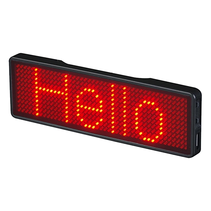 Bluetooth LED Name Badge Rechargeable Light Sign DIY Programmable Scrolling Message Board Display LED,Type 2