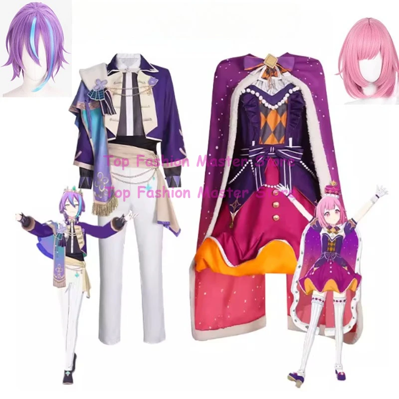 

Kamishiro Rui Cosplay Wonderland X Otori Emu Cosplay Uniform Princess Cloak Outfits Suit Wig for Woman Man Clothing