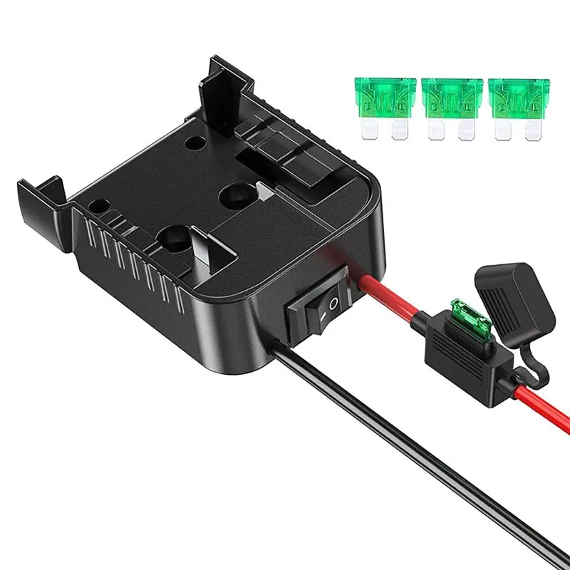 

Адаптер силовых колес BAAU 12AWG для литиевой батареи 18 В, разъем питания DIY с переключателем, прочный, простой в использовании