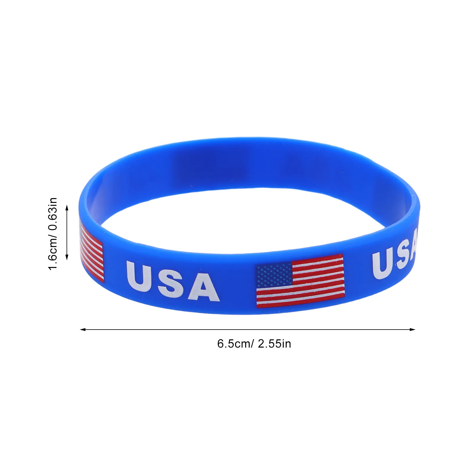20Pcs Country Flag Silicone Wristbands Mexico Design Stretchy Comfortable Football Soccer Bracelets for Youth Adults Team