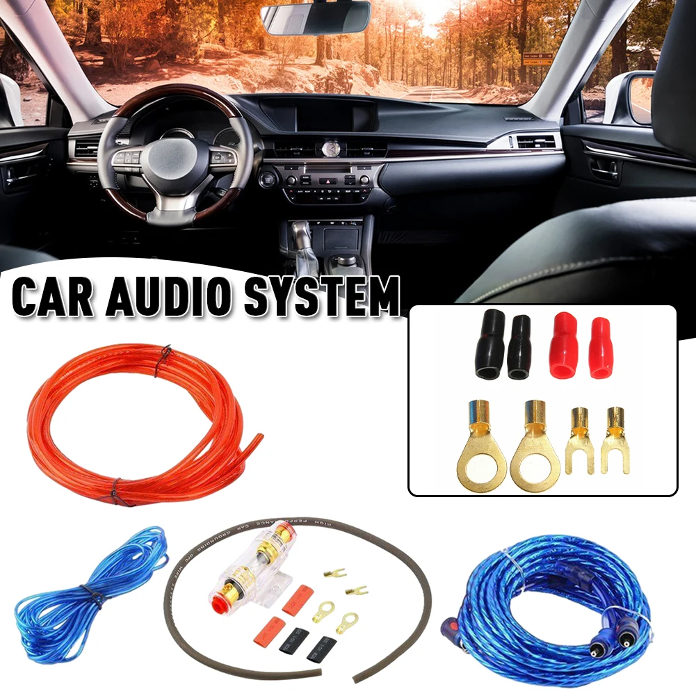 

Complete Car Mount Audio Cable Kit Automobile Audio Systems Power Cable For SUVs