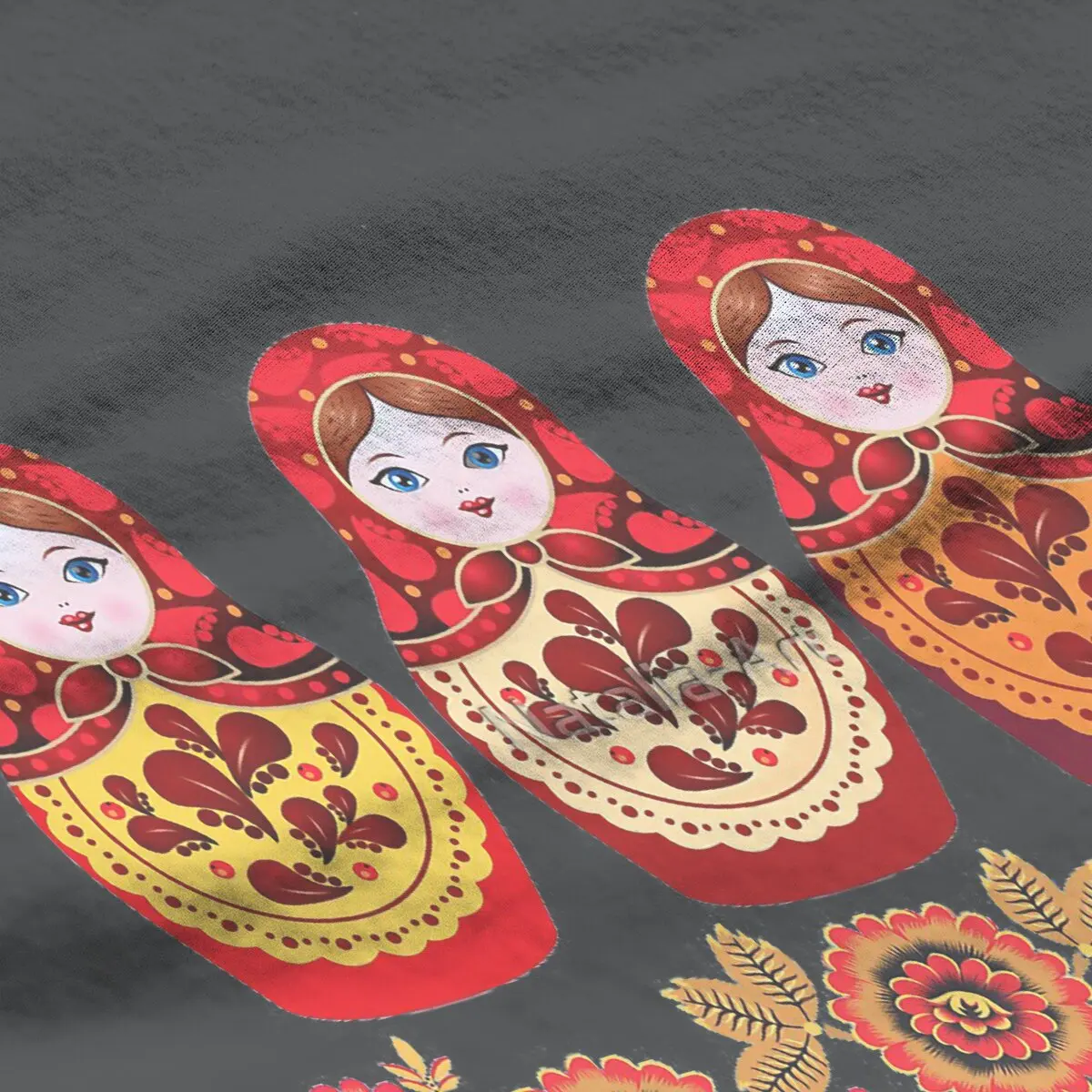 Camiseta bonita para mujer, camiseta de Rusia Matryoshka, ropa de ocio de cultura artística, camisetas de manga corta con cuello redondo, Tops de algodón recién llegados