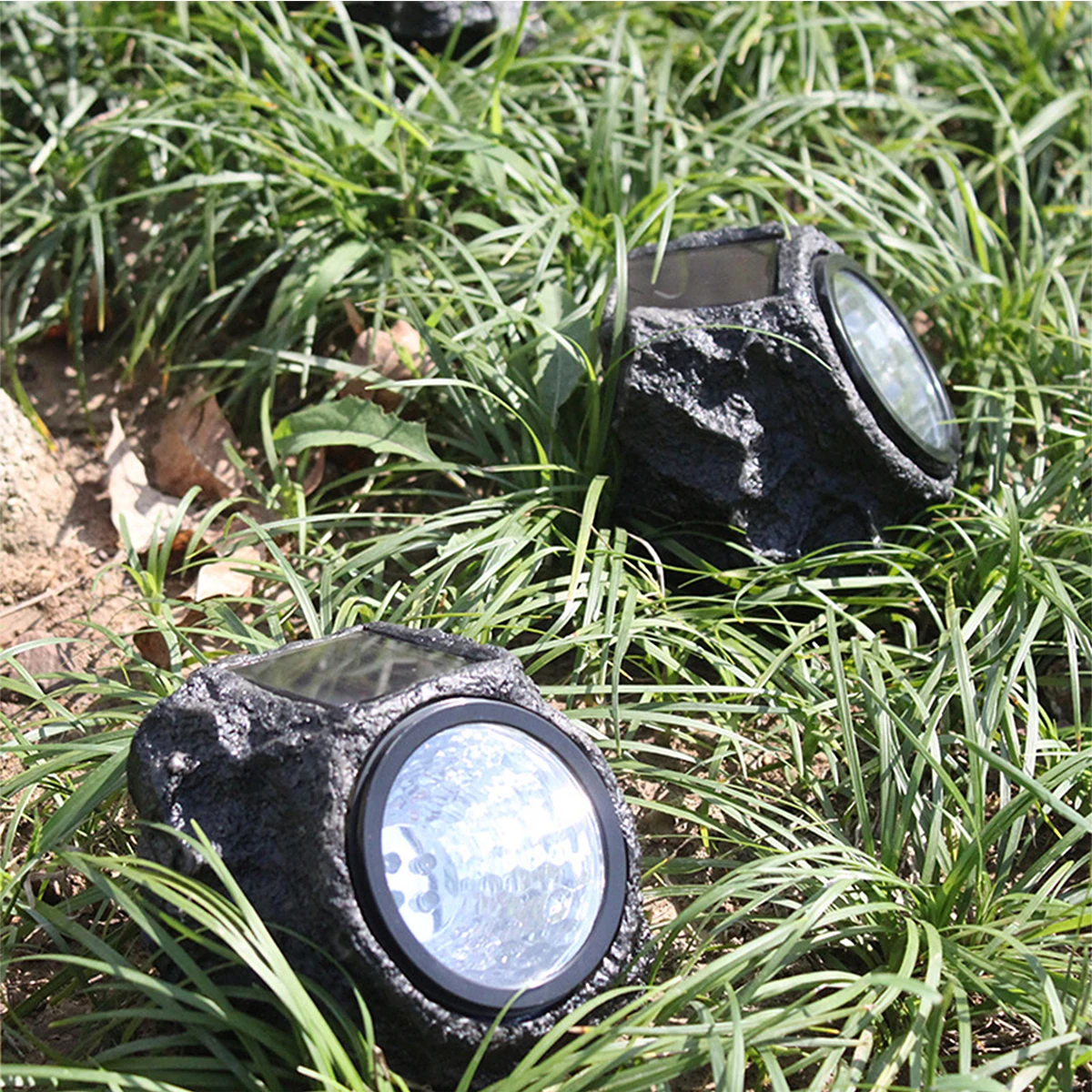 

Solar Lawn Lights Outdoor Garden Pathway LED Stone Appearance IP44 Waterproof Patio Driveway Yard Decor Lighting Solutions Easy