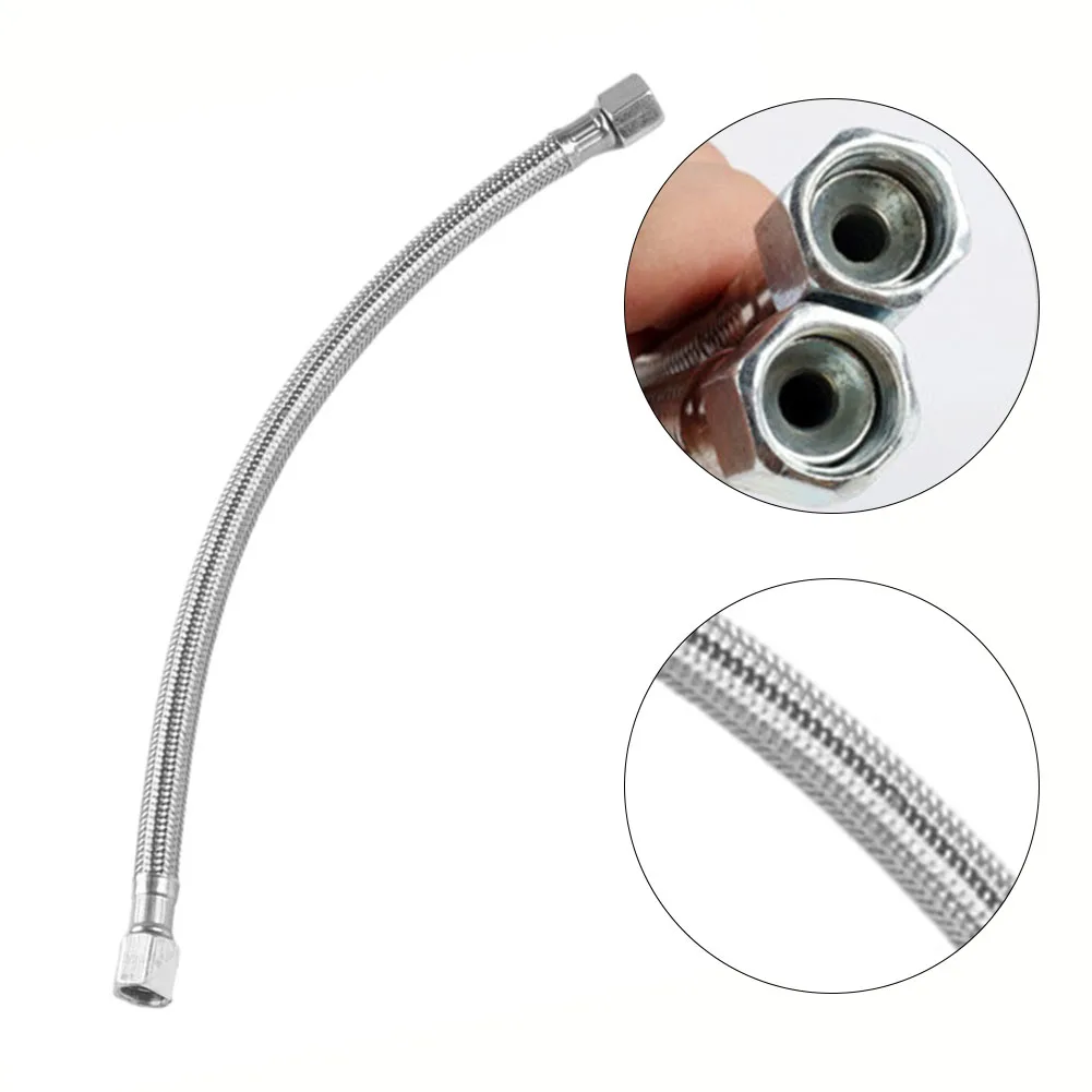 1PC Air Compressor Tube สแตนเลส 350 มม.Air Compressor ยืดหยุ่นท่อ Air ปั๊มตรวจสอบวาล์วเชื่อมต่อท่อ
