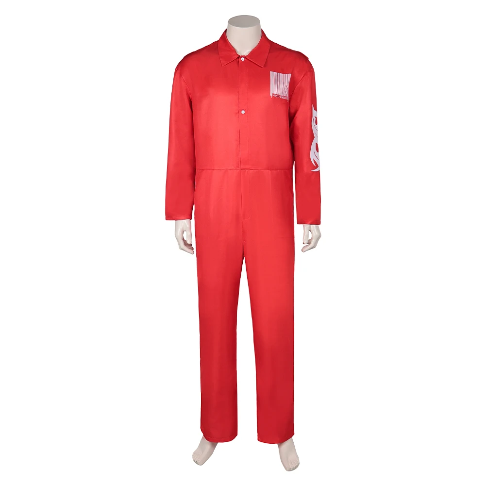 Band Slip Cosplay Joey Costume Jumpsuit  Knot Red Male Outfits for Adult Men Uniform Bodysuits Halloween Fancy Disguise Suit